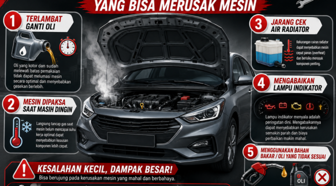 Kesalahan Umum Pemilik Kendaraan yang Bisa Merusak Mesin